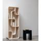 Etagère Seven Zuiver Bibliothèque en Chêne Beige Support de Présentation de Design 35x60x160cm