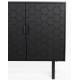 Buffet Linc Woody Bahut 3 Portes Meuble de Rangement en Acier et Bois Noir Design Géométrique 36x90x135cm