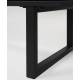 Buffet Linc Woody Bahut 3 Portes Meuble de Rangement en Acier et Bois Noir Design Géométrique 36x90x135cm