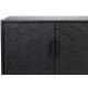 Enfilade Linc Woody Buffet Bas en Acier et Bois Noir Meuble 2 Caissons 4 Portes Design Géométrique 36x58x140cm