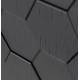 Enfilade Linc Woody Buffet Bas en Acier et Bois Noir Meuble 2 Caissons 4 Portes Design Géométrique 36x58x140cm