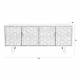 Enfilade Linc Woody Buffet Bas en Acier et Bois Noir Meuble 2 Caissons 4 Portes Design Géométrique 36x58x140cm
