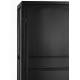 Armoire Rob Woody Vitrine en Verre et Acier Noir Meuble Vitré Rangement sur Pied 35x70x170cm
