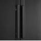 Armoire Rob Woody Vitrine en Verre et Acier Noir Meuble Vitré Rangement sur Pied 35x70x170cm