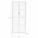 Armoire Rob Woody Vitrine en Verre et Acier Noir Meuble Vitré Rangement sur Pied 35x70x170cm