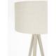 Lampe Tripod Beige Zuiver Luminaire Design sur Trépied en Métal Abat-Jour en Polyester 50x50x157cm
