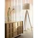 Lampe Tripod Beige Zuiver Luminaire Design sur Trépied en Métal Abat-Jour en Polyester 50x50x157cm