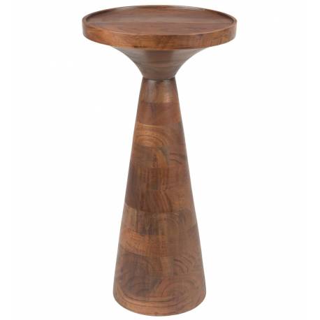 Bout de Canapé Floss Zuiver Guéridon Table d'Appoint Acacia Couleur Noyer 28x28x56cm