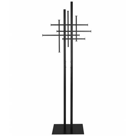 Porte-manteau Rumex Dutchbone Support à Manteaux en Acier Noir Mobilier d'Entrée Design 45x71x185cm