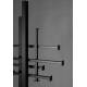 Porte-manteau Rumex Dutchbone Support à Manteaux en Acier Noir Mobilier d'Entrée Design 45x71x185cm