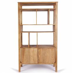 Bibliothèque Itarsi Athezza Meuble Etagère de Rangement en Manguier Scandinave 40x100x180cm