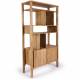 Bibliothèque Itarsi Athezza Meuble Etagère de Rangement en Manguier Scandinave 40x100x180cm