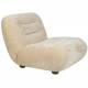 Fauteuil Lounge Wyatt Dutchbone Assise 1 Place Velours Beige et Bois Sofa Siège de Salon Rétro 70,5x87x101cm