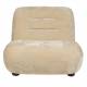Fauteuil Lounge Wyatt Dutchbone Assise 1 Place Velours Beige et Bois Sofa Siège de Salon Rétro 70,5x87x101cm