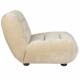 Fauteuil Lounge Wyatt Dutchbone Assise 1 Place Velours Beige et Bois Sofa Siège de Salon Rétro 70,5x87x101cm