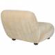 Fauteuil Lounge Wyatt Dutchbone Assise 1 Place Velours Beige et Bois Sofa Siège de Salon Rétro 70,5x87x101cm