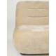 Fauteuil Lounge Wyatt Dutchbone Assise 1 Place Velours Beige et Bois Sofa Siège de Salon Rétro 70,5x87x101cm