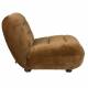 Fauteuil Lounge Wyatt Dutchbone Assise 1 Place Velours Cognac et Bois Sofa Siège de Salon Rétro 70,5x87x101cm