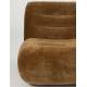 Fauteuil Lounge Wyatt Dutchbone Assise 1 Place Velours Cognac et Bois Sofa Siège de Salon Rétro 70,5x87x101cm