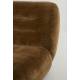 Fauteuil Lounge Wyatt Dutchbone Assise 1 Place Velours Cognac et Bois Sofa Siège de Salon Rétro 70,5x87x101cm