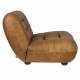 Fauteuil Lounge Wyatt Dutchbone Assise 1 Place Cuir Cognac et Bois Sofa Siège de Salon Rétro 70,5x87x101cm