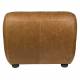 Fauteuil Lounge Wyatt Dutchbone Assise 1 Place Cuir Cognac et Bois Sofa Siège de Salon Rétro 70,5x87x101cm