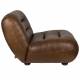 Fauteuil Lounge Wyatt Dutchbone Assise 1 Place Cuir Chocolat et Bois Sofa Siège de Salon Rétro 70,5x87x101cm