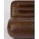 Fauteuil Lounge Wyatt Dutchbone Assise 1 Place Cuir Chocolat et Bois Sofa Siège de Salon Rétro 70,5x87x101cm