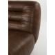 Fauteuil Lounge Wyatt Dutchbone Assise 1 Place Cuir Chocolat et Bois Sofa Siège de Salon Rétro 70,5x87x101cm