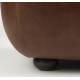 Fauteuil Lounge Wyatt Dutchbone Assise 1 Place Cuir Chocolat et Bois Sofa Siège de Salon Rétro 70,5x87x101cm