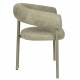 Lot de Deux Chaises Heels Zuiver Duo de Fauteuils de Table en Acier et Tissu Assises de Repas Vert 57x72x76cm