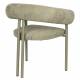Lot de Deux Chaises Heels Zuiver Duo de Fauteuils de Table en Acier et Tissu Assises de Repas Vert 57x72x76cm