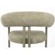 Lot de Deux Chaises Heels Zuiver Duo de Fauteuils de Table en Acier et Tissu Assises de Repas Vert 57x72x76cm