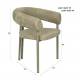 Lot de Deux Chaises Heels Zuiver Duo de Fauteuils de Table en Acier et Tissu Assises de Repas Vert 57x72x76cm
