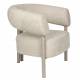 Fauteuil Heels Zuiver Siège de Salon en Acier et Tissu Assise Lounge Beige 70x75x82cm