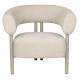 Fauteuil Heels Zuiver Siège de Salon en Acier et Tissu Assise Lounge Beige 70x75x82cm