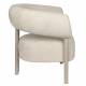 Fauteuil Heels Zuiver Siège de Salon en Acier et Tissu Assise Lounge Beige 70x75x82cm