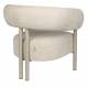 Fauteuil Heels Zuiver Siège de Salon en Acier et Tissu Assise Lounge Beige 70x75x82cm