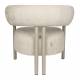 Fauteuil Heels Zuiver Siège de Salon en Acier et Tissu Assise Lounge Beige 70x75x82cm