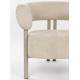 Fauteuil Heels Zuiver Siège de Salon en Acier et Tissu Assise Lounge Beige 70x75x82cm
