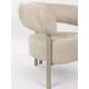 Fauteuil Heels Zuiver Siège de Salon en Acier et Tissu Assise Lounge Beige 70x75x82cm