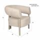 Fauteuil Heels Zuiver Siège de Salon en Acier et Tissu Assise Lounge Beige 70x75x82cm