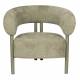 Fauteuil Heels Zuiver Siège de Salon en Acier et Tissu Assise Lounge Vert 70x75x82cm