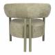 Fauteuil Heels Zuiver Siège de Salon en Acier et Tissu Assise Lounge Vert 70x75x82cm