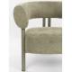 Fauteuil Heels Zuiver Siège de Salon en Acier et Tissu Assise Lounge Vert 70x75x82cm