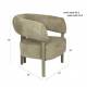 Fauteuil Heels Zuiver Siège de Salon en Acier et Tissu Assise Lounge Vert 70x75x82cm
