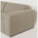 Canapé d'Angle Milka Zuiver Sofa 3 Places Tissu Cappuccino Méridienne Droite Banquette de Salon 70x141x247cm