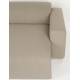 Canapé d'Angle Milka Zuiver Sofa 4,5 Places Tissu Cappuccino Méridienne Gauche Banquette de Salon 70x141x350cm