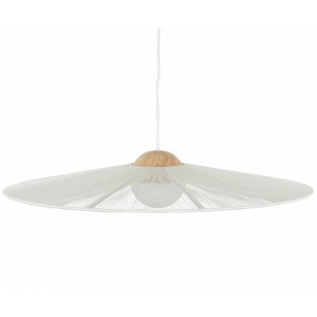 Suspension Belle S Zuiver Lustre Design en Acier Beige et Corde Tressée Luminaire Aérien 65x65x167cm