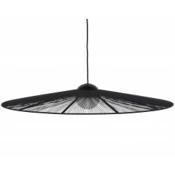Suspension Belle L Zuiver Lustre Design en Acier Noir et Corde Tressée Luminaire Aérien 80x80x167cm